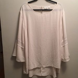 🍂🍁Bell Sleeve Cream High Love Top Plus